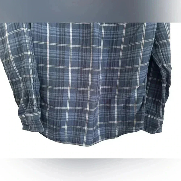 Peter millar Mens Mountainside Collection Cotton Flannel Shirt Blue/Blue Plaid - Picture 8 of 11